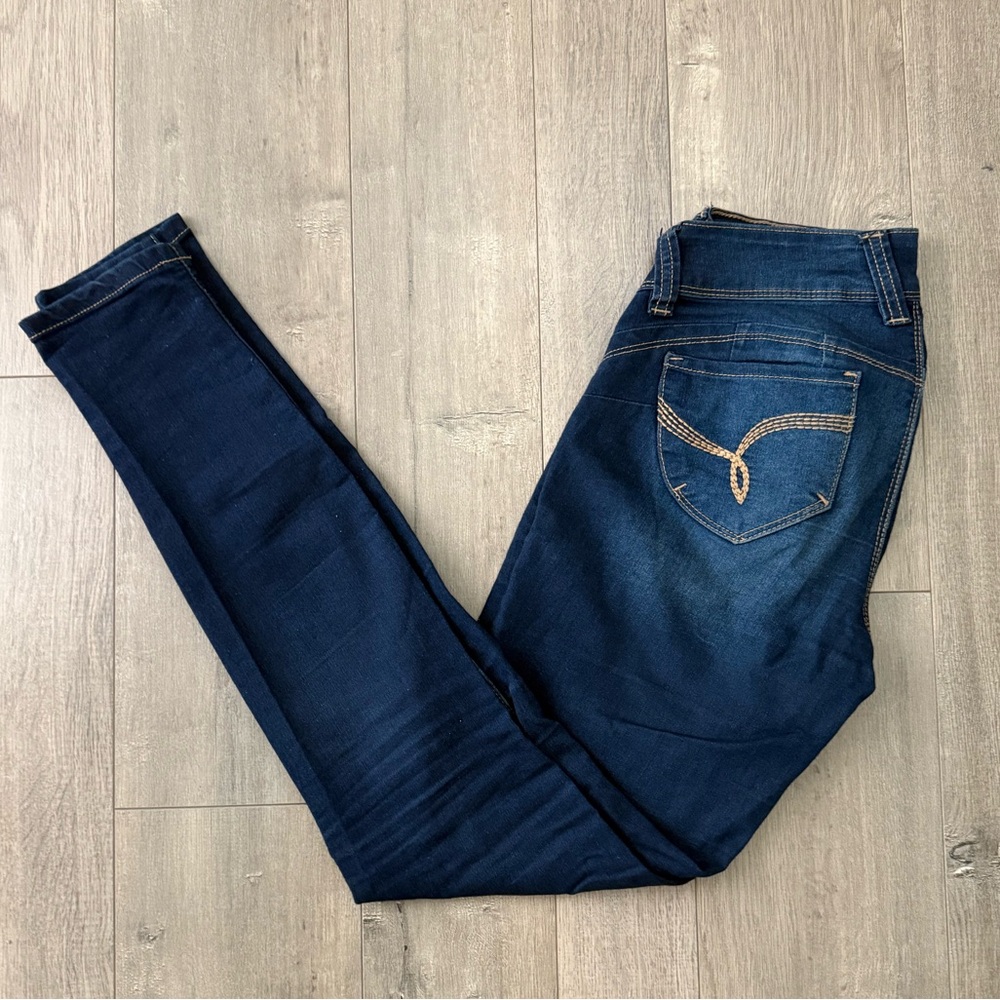 Flattering Dark Blue Skinny Jeans